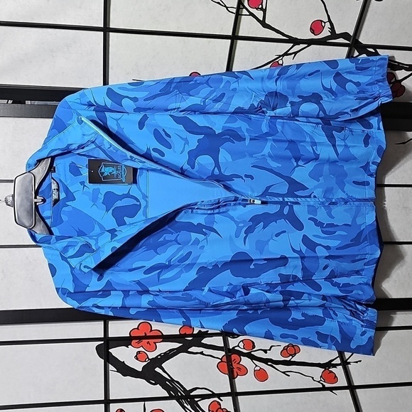 Scales Camouflage Blue Full Zip Jacket Size Small NWT - Picture 3 of 8